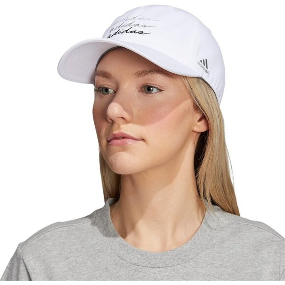 Adidas Women\'s White Black Grey Baseball Adjustable Cotton Athletic Relaxed Hat